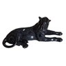 Estátua Leopardo Preto Deitado Preto em Gesso - 1