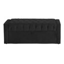 Ver imagem 2 de Calçadeira Baú Para Cama Box Emma Suede Cores - DS Estofados - King - Preto