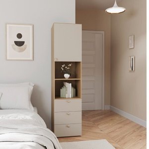 Módulo 45x180 1 Porta 1 Kit Prateleira 3 Gavetas Frame CabeCasa MadeiraOriginals