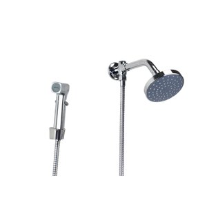 Ducha Redonda Abs 10 Cm Flatt com Chuveirinho de Mão C/ Trava
