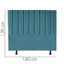 Ver imagem 3 de Cabeceira Estofada Queen 160CM Sophia Suede Azul Turquesa - D A DECOR D&A Decor