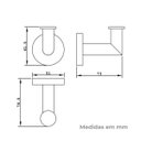 Ver imagem 3 de Cabide Gancho Toalheiro Aqua Black 800517 Preto Vitta