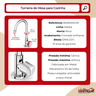 Torneira de Mesa com Bica Alta Móvel e Arejador Articulado para Cozinha Debba Metal Cromado - Roca - 3