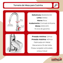 Ver imagem 3 de Torneira de Mesa com Bica Alta Móvel e Arejador Articulado para Cozinha Debba Metal Cromado - Roca