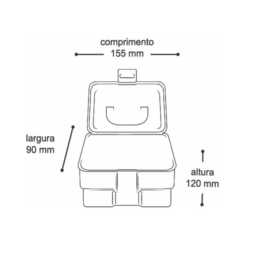 KIT CAIXA MALETA 5 UNIDADES MULTIUSO PARA PESCA PREGO PARAFUSOS BRICOLAGEM COM ALCA PARA TRANSPORTE - 3