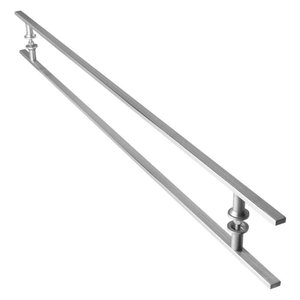 Puxador Aço Inox Escovado Para Porta De Vidro 150 Cm M.S