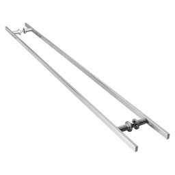 Puxador Aço Inox Escovado Para Porta De Vidro 150 Cm M.S - 2