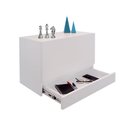 Ver imagem 4 de Escrivaninha Suspensa Bancada Compacta com Gaveta Mesa para Notebook Branco Laca