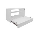 Ver imagem 7 de Escrivaninha Suspensa Bancada Compacta com Gaveta Mesa para Notebook Branco Laca