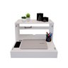 Escrivaninha Suspensa Bancada Compacta com Gaveta Mesa para Notebook Branco Laca - 2