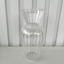 Ver imagem 4 de Vaso de Vidro Pequeno Decorativo Plissado para Flor Haste