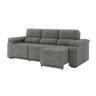Sofá Retrátil Desmontável 2,10M 3 Lugares Fox Cinza Cinza - 7
