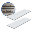 Ver imagem 2 de Kit 2 Prateleira Branca 60X20 + Suporte Flutuante Mdf Organizadora Decoração Cozinha Banheiro Sala