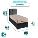 Ver imagem 3 de Kit Cama Box Bau + Cabeceira + Colchão Solteiro Molas Ensacadas - Airflex