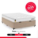 Ver imagem 7 de Cama Box Baú Casal Bege + Colchão Life D33 Pillow Top 61x138x188cm Branco - e-Shop Casa