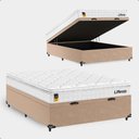 Ver imagem 6 de Cama Box Baú Casal Bege + Colchão Life D33 Pillow Top 61x138x188cm Branco - e-Shop Casa