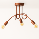 Ver imagem 1 de Plafon Laço Aluminio Teto e27 3 Luzes Lumini Lab - Rose Gold