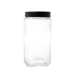 Pote Lyor Gastro Preta de Vidro e Metal e Acrílico 2,2L - 3