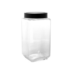 Pote Lyor Gastro Preta de Vidro e Metal e Acrílico 2,2L - 2