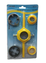 Ver imagem 2 de Jogo Tarraxa Canos Tubos Pvc 1/2 a 1 Pol Jogo 6 Peças Rosca Cor Amarelo