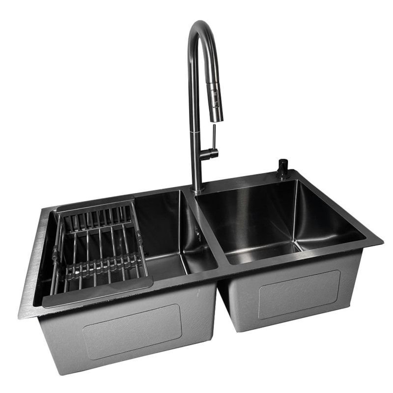 Cuba Gourmet com Acessorios Espaçokb H7843b Black Acetinado - 3