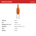 Ver imagem 6 de Vaso Garrafa Decorativo de Vidro Âmbar 29x7x7cm Enfeite Sala Mesa Estante Flores