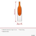 Ver imagem 7 de Vaso Garrafa Decorativo de Vidro Âmbar 29x7x7cm Enfeite Sala Mesa Estante Flores