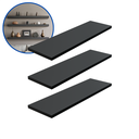 Ver imagem 2 de Kit 3 Prateleira Preta 50X15 + Suporte Flutuante Mdf Organizadora Decoração Cozinha Banheiro Sala