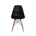 Ver imagem 3 de Kit 2 Cadeiras Charles Eames Eiffel Dsw Preta em Polipropileno com Base de Madeira