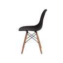 Ver imagem 4 de Kit 2 Cadeiras Charles Eames Eiffel Dsw Preta em Polipropileno com Base de Madeira