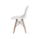 Ver imagem 4 de Kit 2 Cadeiras Charles Eames Eiffel Dsw Branca em Polipropileno com Base de Madeira