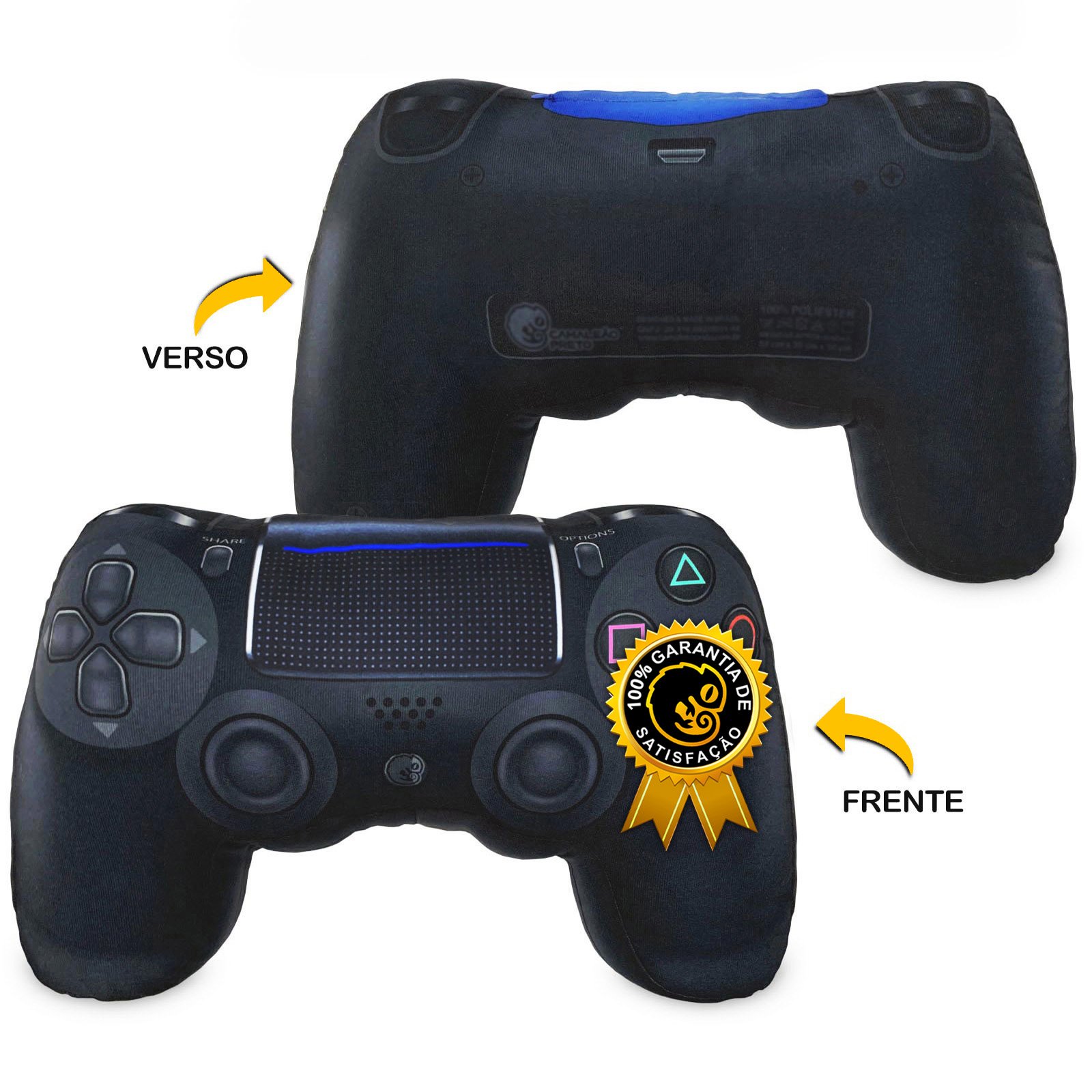 Almofada Gamer Controle de Videogame Joystick Playpillow 4 Preto - 4