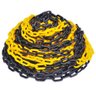 Corrente de Sinalização Plástica Elo P com 50 Metros Preto e Amarelo - DeltaPlus - 1
