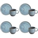 Ver imagem 1 de Conjunto 4 Xícaras de Chá Empilhável com Pires 230ml Linhas Breeze Porto Brasil Mesa Posta Café