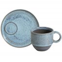 Ver imagem 2 de Conjunto 4 Xícaras de Chá Empilhável com Pires 230ml Linhas Breeze Porto Brasil Mesa Posta Café