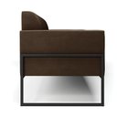 Ver imagem 4 de Sofá Namoradeira Base Industrial Alta Preto Marisa Suede D03 - D’Rossi Marrom
