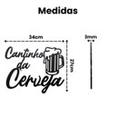Ver imagem 3 de Frase Decorativa Cantinho da Cerveja Decoração Parede MDF Preto 3mm Área Gourmet Casa Cozinha