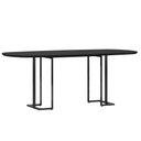 Ver imagem 7 de Mesa Retangular Alina 200cm Preto com 8 Cadeiras Barcelona N01 Couríssimo Preto Linho Cinza - Lyam