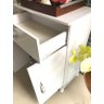 Armário para Cozinha Pequeno Madeira Branco com Rodinhas - 3