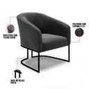 Ver imagem 6 de Kit 2 Poltronas Stella Suede Preto Base Industrial Preto - D’Rossi