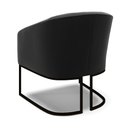 Ver imagem 5 de Kit 2 Poltronas Stella Suede Preto Base Industrial Preto - D’Rossi