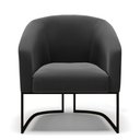 Ver imagem 3 de Kit 2 Poltronas Stella Suede Preto Base Industrial Preto - D’Rossi