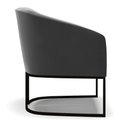 Ver imagem 4 de Kit 2 Poltronas Stella Suede Preto Base Industrial Preto - D’Rossi