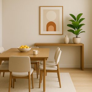 Bancada Luigi 1360 com Acabamento em Lâmina Natural de Madeira Pollo Decor