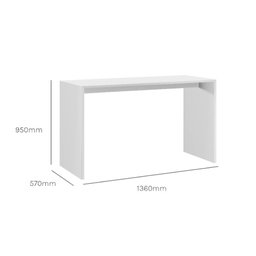 Bancada Luigi 1360 com Acabamento em Lâmina Natural de Madeira Pollo Decor - 2