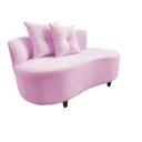 Ver imagem 2 de Namoradeira Sofá Feijão Suria Orgânica Couro Rosa Bebê