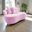 Ver imagem 1 de Namoradeira Sofá Feijão Suria Orgânica Couro Rosa Bebê