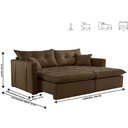 Ver imagem 3 de Sofa Cama e Reclinavel Lisboa 1,80m 03 Lugares Mola Ensacada Txr