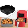 Kit 4 Formas Silicone Fritadeira Quadrada Airfryer 16cm - 4