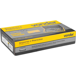 Jogo de Soquetes e Ponteiras Encaixe 1/4" com 33 Pcs Vonder - 5